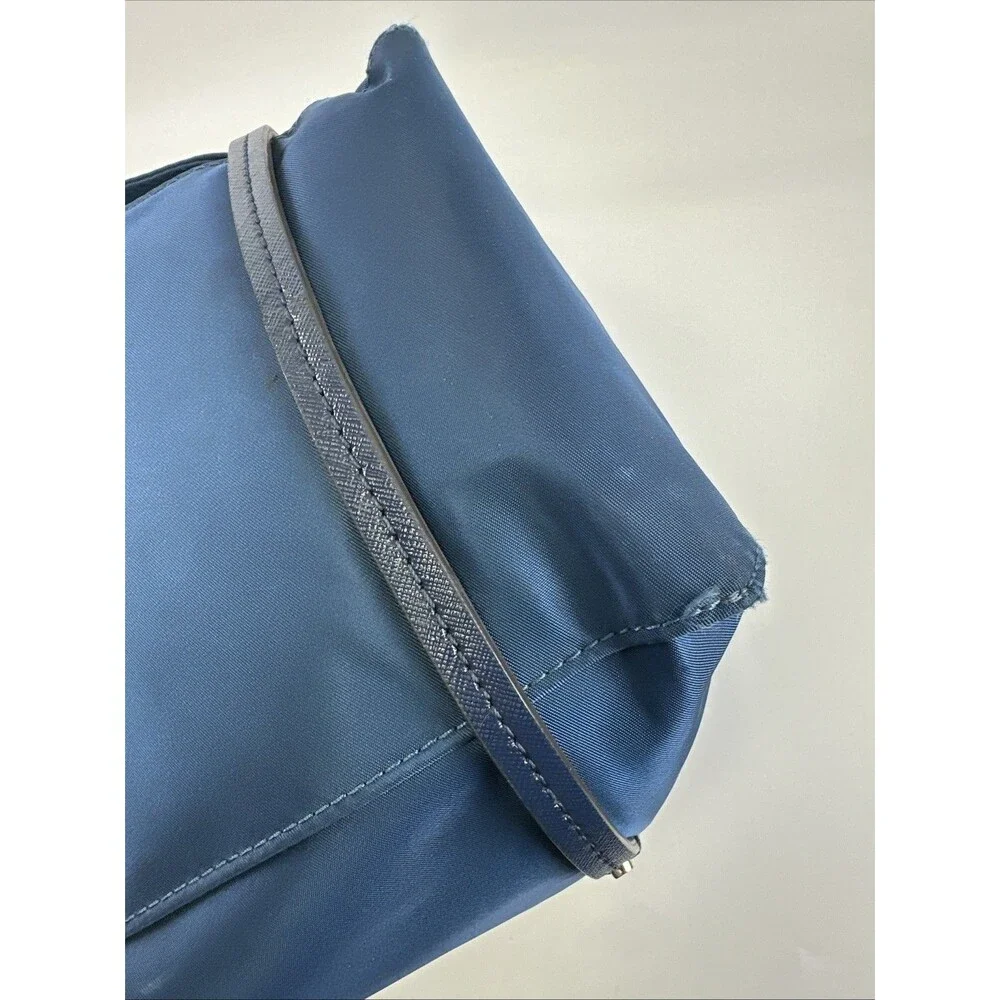 TUMI Voyageur Q Tote Bag Navy‎ Nylon Double Leather Straps Travel Quality Large